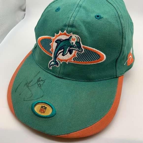 Vintage 90s Sports Specialties Miami Dolphins Retro NFL Pro Line Hat Autographed - Picture 9 of 16